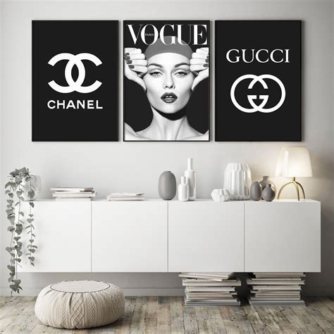 chanel poster set|chanel paintings for bedroom.